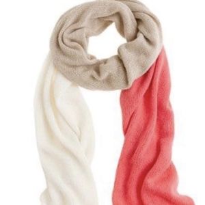 J Crew  wool angora color block scarf